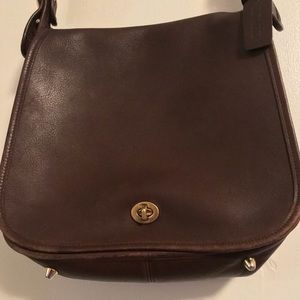 Vintage Genuine Brown Leather Coach Purse